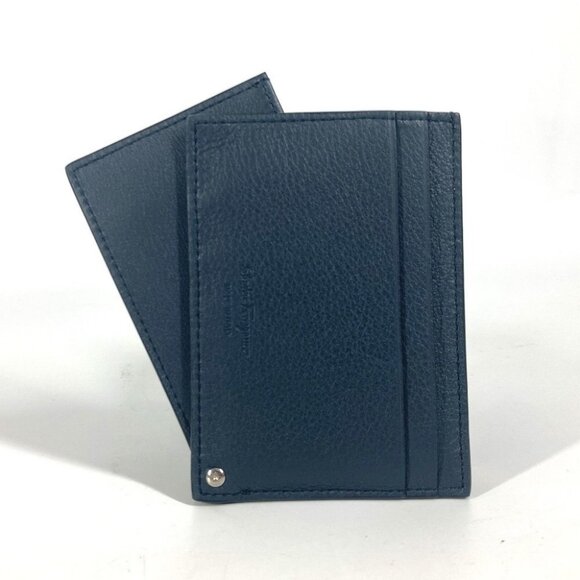 Salvatore Ferragamo logo Business Card Holder Pass Case Card Case Unused - Picture 7 of 11